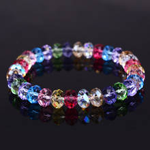 Pulsera redonda de cristal para mujer, brazalete colorido con cuentas de mariposa AB, temperamento dulce, fabricación de joyas 2024 - compra barato