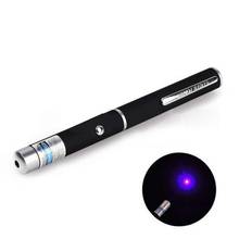 Fixdyconjunto de caneta ponteiro azul-violeta, feixe de luz visível 405nm 5mw, mini ponteiro único, lanterna, caneta monitora 2024 - compre barato