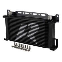 Linesracing radiador de óleo para motor, universal, fileiras, preto/prata, + kit de suporte de montagem 2024 - compre barato