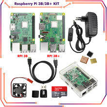 Original Raspberry Pi 3B Plus Kit + ABS Case + SD Card + Power Supply + Heat Sink for Raspberry Pi 3 Model B+ RPi 3B 3B+ Plus 2024 - buy cheap