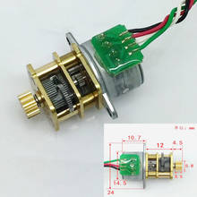 Микро 15 мм редукционный шаговый двигатель постоянного тока 5 В-12 в большой крутящий момент точность 150:1 полностью металлический редуктор коробка с 10 зубьями медная шестерня 2024 - купить недорого