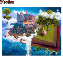 5D Diamond Painting Kit Fantasy Castle Waterfall Scenery Diamond Embroidery Full Square Beaded DIY Rhinestones Art Home Decor 2024 - buy cheap