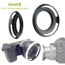 Металлическая вентилируемая бленда объектива для Leica D-LUX Typ109 Panasonic DMC-LX100 LX100 Mark II / Canon EOS M M2 M3 с фотообъективом 22 мм f2 STM 2024 - купить недорого