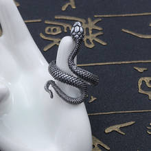 New Punk Vintage Silver Color Snake Rings for Women Men Fashion Personality Charm Party Ring Finger Party Jewelry 2024 - buy cheap