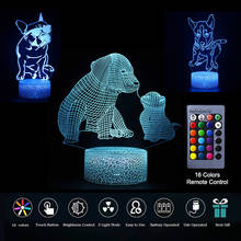 3D Kawaii Pet Dog Night Light LED Colored Bedroom Decorative Lava Base Table Lamp For Kids Children Gifts Bedside Nightlight Hot 2024 - buy cheap