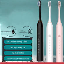 Cepillo de dientes eléctrico sónico para adultos, 6 modos, temporizador inteligente, recargable por USB, cepillos de blanqueamiento IPX7, impermeable, 8 cabezales 2024 - compra barato