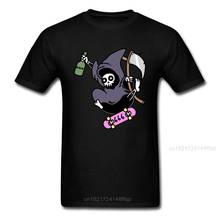 Skate Or Die T Shirt For Men 2018 T-shirt Hipster Grim Reaper Tshirt Death God Tops Pink Skateboard Tee Funny Clothing 2024 - buy cheap