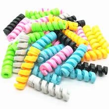 100Pcs Spiral Cable Protector for i phone Charger Cable Data Line Usb Cable Protector Silicone Bobbin winder Protective Cover 2024 - buy cheap