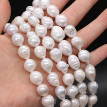 Natural Freshwater Pearl Irregular Round Baroque White Loose Beads For Jewelry Making DIY Bracelet Earrings Necklace Accessory 2024 - buy cheap