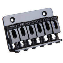 Puente de cola dura de 6 sillas, puente de guitarra eléctrica de 65mm de carga superior (negro) 2024 - compra barato