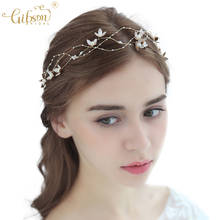 Headbands Pearl Charm Centered Floral Hair Accessories Bridal Hair Vine Women Headpiece Wedding Party Jewelry 2024 - buy cheap
