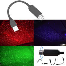 Luces LED de noche para techo de coche, alimentado por USB miniproyector láser, ambiente Interior de vehículo, lámpara de decoración de galaxia 2024 - compra barato
