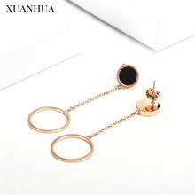 XUANHUA Stainless Steel Earrings For Women Long Drop Earrings Female Fashion Jewelry Summer Accessories Free Shipping 2024 - buy cheap