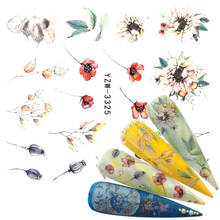 1 Sheet Watercolor Simple Floral Flower Nail Sticker Gel Wraps Decal Manicure Decor Christmas Water Transfer Slider Foil 2024 - buy cheap