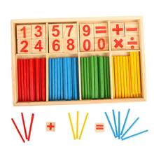 Colorful Counting Sticks Wooden Building Block Montessori Mathematical Kids Education Toy Math Learning Toy 2024 - buy cheap