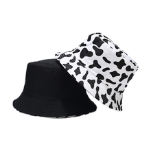 Панама двусторонняя для мужчин и женщин, двусторонняя шапка с фонариком, с принтом коровы, для рыбалки, путешествий, летняя 2024 - купить недорого
