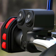 Faro antiniebla para manillar de motocicleta ATV, bocina con botones duales, interruptor de Control Dual, 12V 2024 - compra barato
