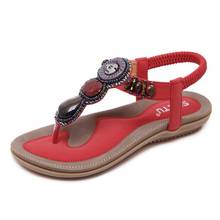 SIKETU-zapatos de verano bohemios para mujer, chanclas de playa, Sandalias planas suaves, informales, cómodos de talla grande 35-42 2024 - compra barato