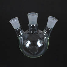 Стеклянная колба с 3 горлышками с круглым дном, 50 мл, колба с тремя ртами для лабораторной стеклянной посуды 2024 - купить недорого