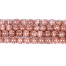 Natural sunstone orange moonstone loose beads smooth round charm For Jewelry Making design DIY Bracelet necklace 2024 - buy cheap