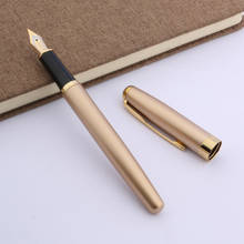 Baoer 388 Fountain Pen Hot Golden arrow Clip Metal Matte Black Silver Business School Supplies 2024 - buy cheap