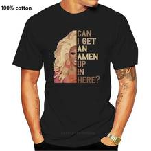 Camiseta Vintage de algodón para hombre, camisa de RuPaul Drag Race Can I Get An Amen Up In Here, color negro 2024 - compra barato
