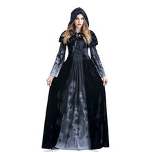 Disfraz Medieval renacentista para mujer adulta, disfraz de Halloween gótico para mujer, traje de Reina gótica de vampiro negro, vestido de lujo 2024 - compra barato