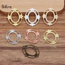 BoYuTe (50 unids/lote) 25*30MM Metal latón filigrana flor materiales Diy mano joyería hecha a mano hallazgos componentes 2024 - compra barato