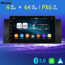 Reproductor Multimedia con GPS para coche, Radio con Android 10, PX6, 4 + 64G, 4G, LTE, Bluetooth 5,0, Control por voz, para BMW serie 5, E39, X5, E53, M5 2024 - compra barato