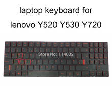 Uk tampa chave portátil backlit teclados para lenovo Y520-15 y720 y530 Y520-15IKBN ikba tipo 80wk teclado preto teclas vermelhas lcm16f8 2024 - compre barato