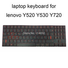 Клавиатура с подсветкой для ноутбука lenovo, Y720, Y530, IKBA Тип 80WK, черная клавиатура с красными клавишами, клавиша UK key cap, LCM16F8 2024 - купить недорого