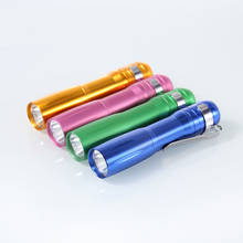 Mini lanterna led revestida de liga de alumínio, mini lanterna de luz led, 1 modo para bateria aaa de quatro cores, frete grátis 2024 - compre barato