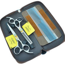 6.0” Jason Top Grade Hairdressing Scissors Japan 440C Professional Barbers Cutting Scissors Thinning Shears Hair Clipper A0087D 2024 - buy cheap