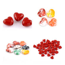 DoreenBeads Hot Acrylic Charm Beads Love Heart Red For Jewelry DIY Findings Accessories Components 11x10mm,50PCs Hot new 2024 - buy cheap