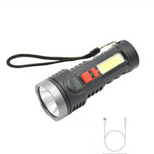 Lanterna tática de led com bateria 18650 carregamento usb, lâmpada led q5, à prova d'água para acampamento 2024 - compre barato