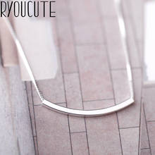 Korean Romantic Silver Color  Line Necklaces Pendants For Women Lady Long Necklaces Wedding Jewelry 2024 - buy cheap