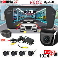 Koorinwoo parkmaster kit ahd 1024 p 7 "tela do carro media player campainha 12 v sensores de estacionamento vídeo câmera visão traseira backup para seguro 2024 - compre barato
