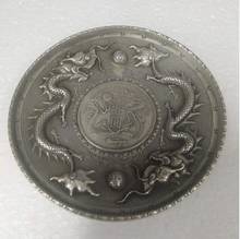 Estatua de cobre de 8,9 cm */ China, monedas de plata del Tíbet, placa de juego, estatua de dragón perla 2024 - compra barato