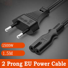 Cable de alimentación de 1,5 M para TV LED, Cable de pared de alta temperatura, resistente al desgaste, impermeable, 2 clavijas, UE 2024 - compra barato