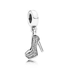 Authentic 925 Sterling Silver Bead Sparkling Stiletto Pendant Charm Fit Fashion Women Pandora Bracelet Bangle Gift DIY Jewelry 2024 - buy cheap