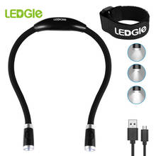 LEDGLE USB Neck Reading Lamp Book Light Rechargeable HandsFree Durable Hanging Lamp LED Knit for Knitting Repairing Lighting 2024 - buy cheap