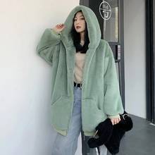 2021 Women Faux Fur Coat Women's Winter Coat Outerwear Female Thick Plush Coat Female Overcoat Casual Woman Warm Winter Jackets 2024 - buy cheap