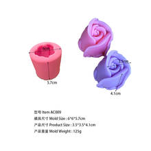 Molde de Chocolate Rosa 3D, moldes para decorar pasteles silicona para jabón, bksilicon AC009 2024 - compra barato