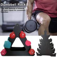 Suporte triângulo de plástico para halteres, para exercícios de academia, casa, fitness, rack de suporte, durável, para economizar espaço 2024 - compre barato