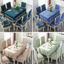 Clássico europeu toalha de mesa retangular alta qualidade luxo algodão toalha cadeira capa casamento decoração natal lantejoulas 2024 - compre barato