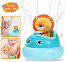 Brinquedos infantis para banho em bebês, chuveiro de água em spray, brinquedos de banho para crianças, bote giratório com banheira de leões 2024 - compre barato
