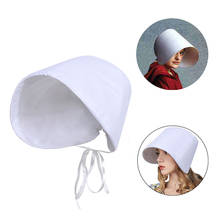 The Handmaid's Tale Cosplay Hat Handmaid Offred Women Hat Cotton   White Handmaiden Halloween Party Props 2024 - buy cheap