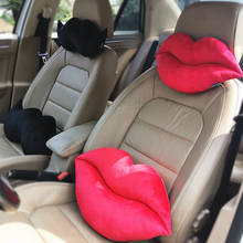 Reposacabezas para asiento de coche, cojín con forma de bigote, almohada de felpa suave para el cuello, decoración creativa para el coche 2024 - compra barato