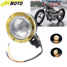 Motorcycle Retro Cafe Racer Headlamp 4.5" Headlight Clear Lens Vintage Head Lights for Harley Custom Softail Scrambler Chopper 2024 - buy cheap