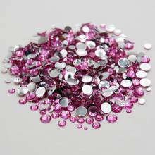 Glue On rhinestone Wholesale Mixed Sizes Light Rose Color Flatback Non Hotfix Stones For DIY Gems Clothes Stones Decorations 2024 - buy cheap